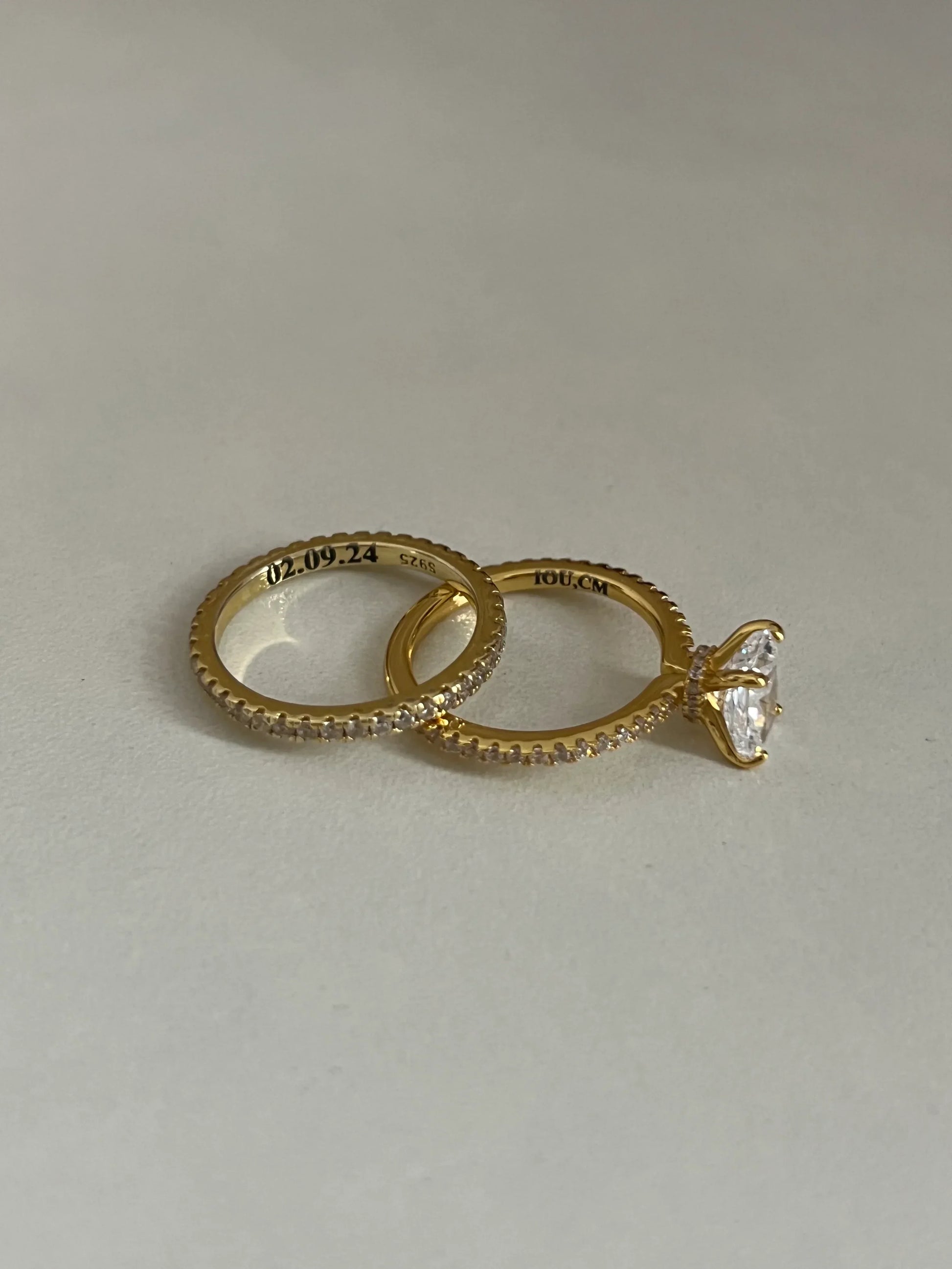 Sterling Silver Big Radiant Wedding Ring Set - Camillaboutiqueshop