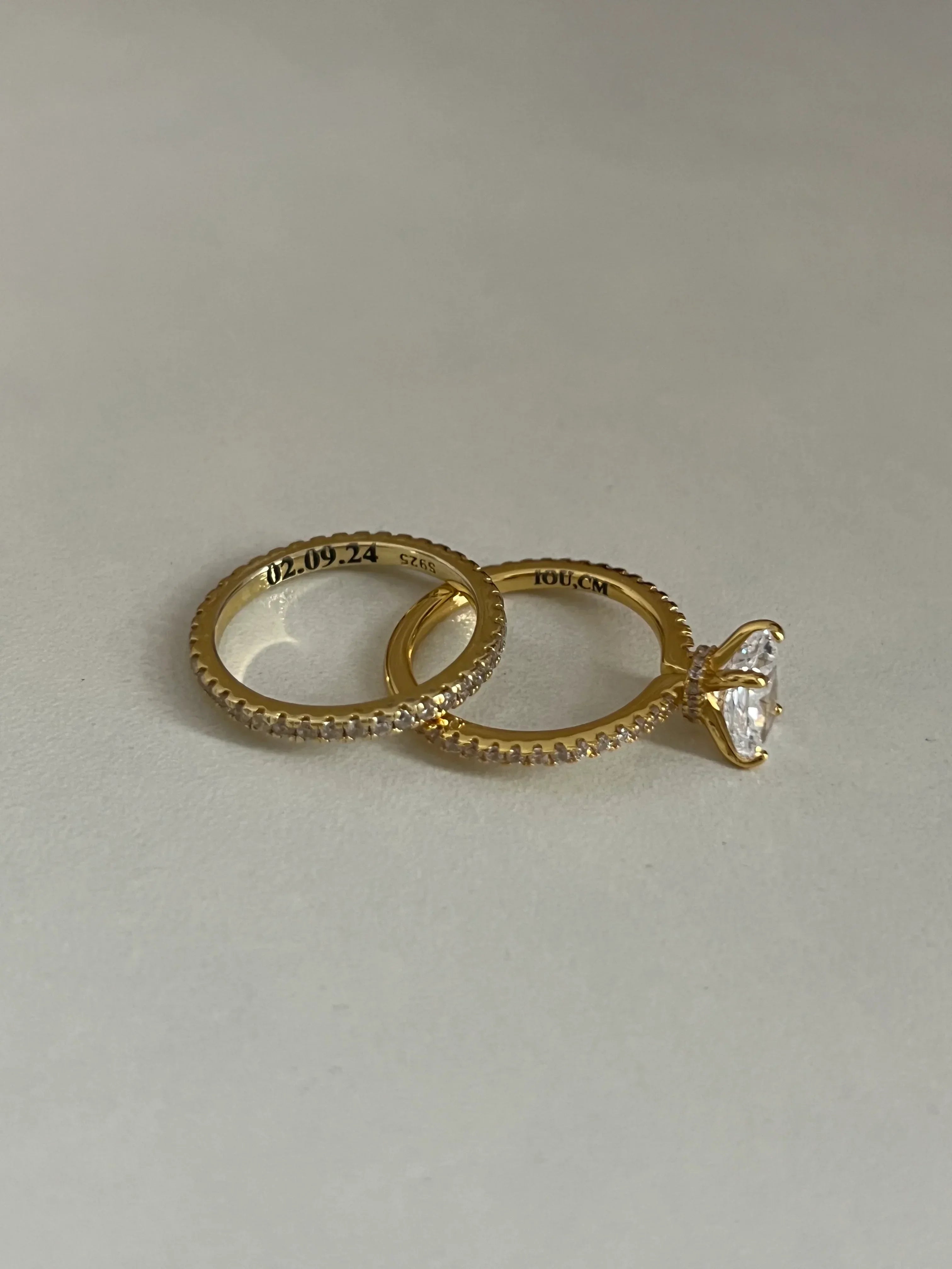 Sterling Silver Big Radiant Wedding Ring Set - Camillaboutiqueshop