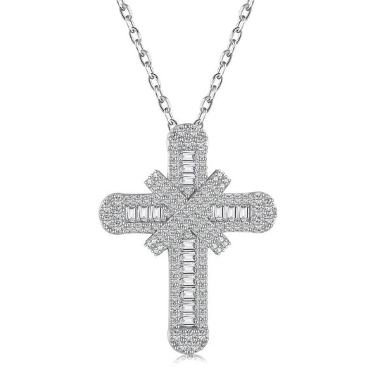 Sterling Silver Cross Necklace - Camillaboutiqueco