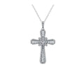 Sterling Silver Crushed Ice Cross Necklace - Camillaboutiqueco camillaboutiqueshop.com