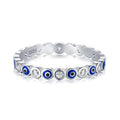 Sterling Silver Evil Eye Ring - Camillaboutiqueco