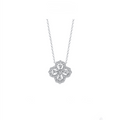 Sterling Silver Iced Clover Necklace - Camillaboutiqueshop