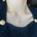 Sterling Silver Mini Cross Pendant Necklace - Camillaboutiqueco camillaboutiqueshop.com