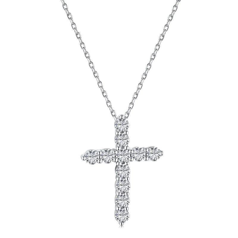 Sterling Silver Mini Cross Pendant Necklace - camillaboutiqueshop