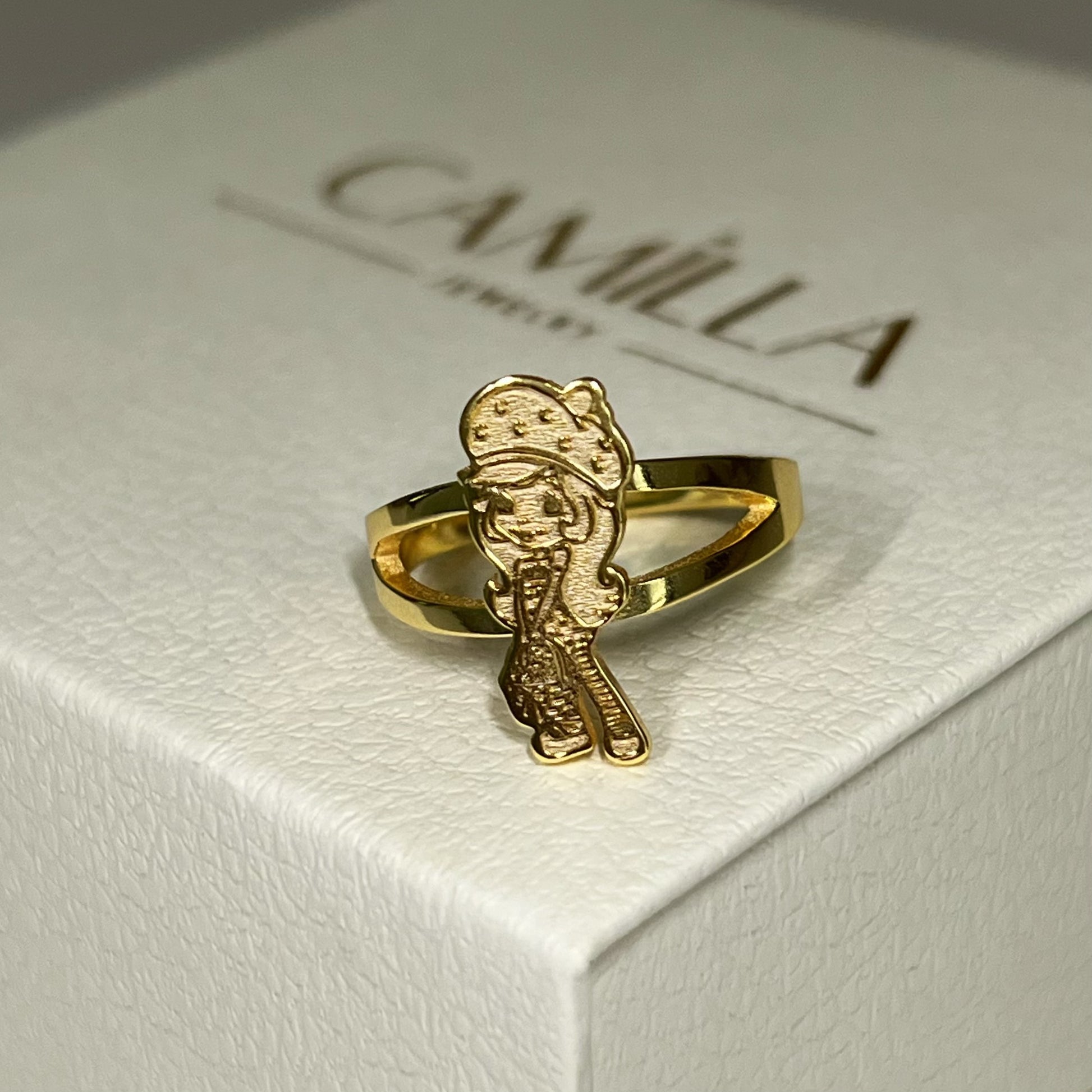 Strawberry Shortcake Full Body Sterling Silver Ring - Camillaboutiqueshop