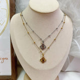 Initial Clover Necklace -camillaboutiqueshop