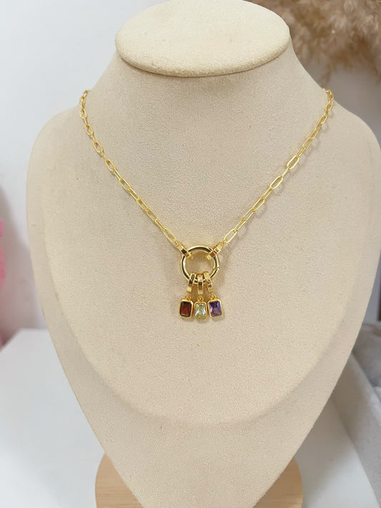 Three Birthstone Necklace - Camillaboutiqueshop