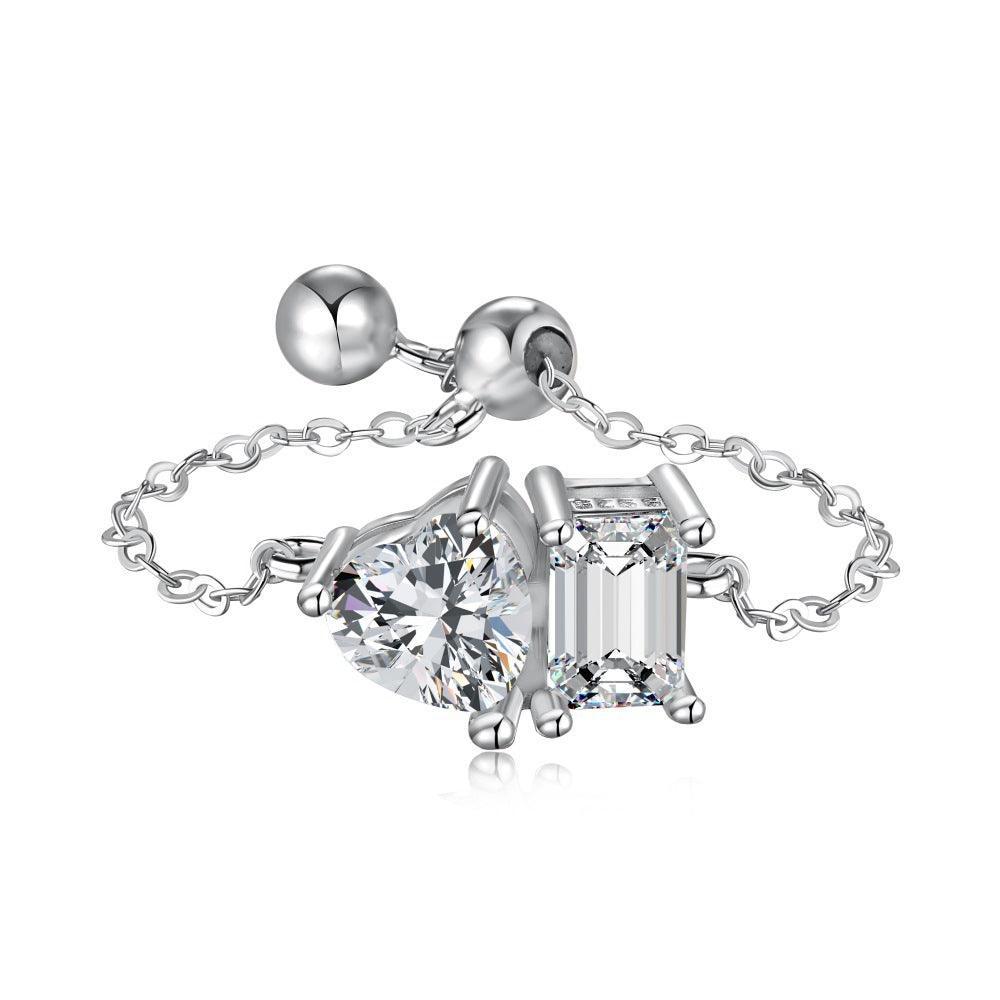 Toi Et Moi Adjustable Chain Rings - camillaboutiqueshop