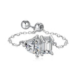 Toi Et Moi Adjustable Chain Rings - camillaboutiqueshop