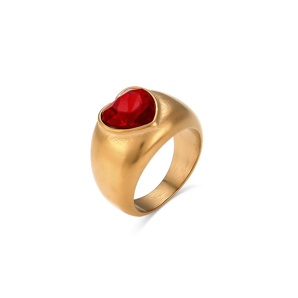 Vintage Red Heart Ring - Camillaboutiqueco camillaboutiqueshop.com